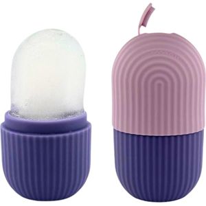 Jinius ® - Siliconen Gezicht IJs Roller - Ice Roller - Facial Roller - Face Roller Massage - Gezichtsmassage - Gezichtsroller - IJsroller - Verjonging - Strakke Huid - Paars