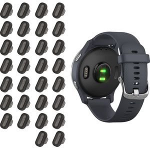 kwmobile Anti-Stofplug 30x - Zwart - Voor Garmin Venu Forerunner Vivomove Fenix