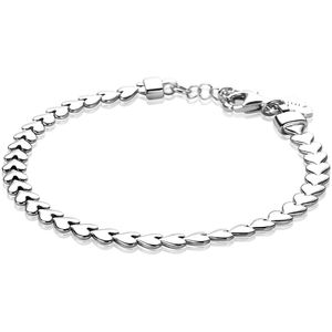 ZINZI zilveren armband hartjes 4,5mm breed ZIA1798