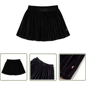 Kinderrokje - Geplooid - Lurex - Zwart - Maat 116 Kinderrokje - Meisjesrokje - Kindermode - Jurkjes - Schooluniform