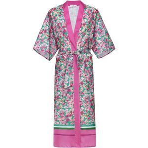 Kimono - Flowers - Paars/Blauw - Summer - 100% Rayon - Maat S