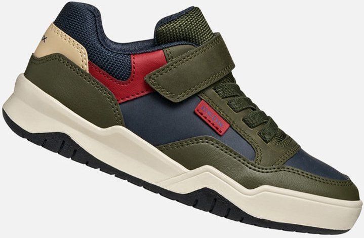 Geox - Perth E - Sneakers - Luchtvaartblauw en Grijs - Voor Jongens