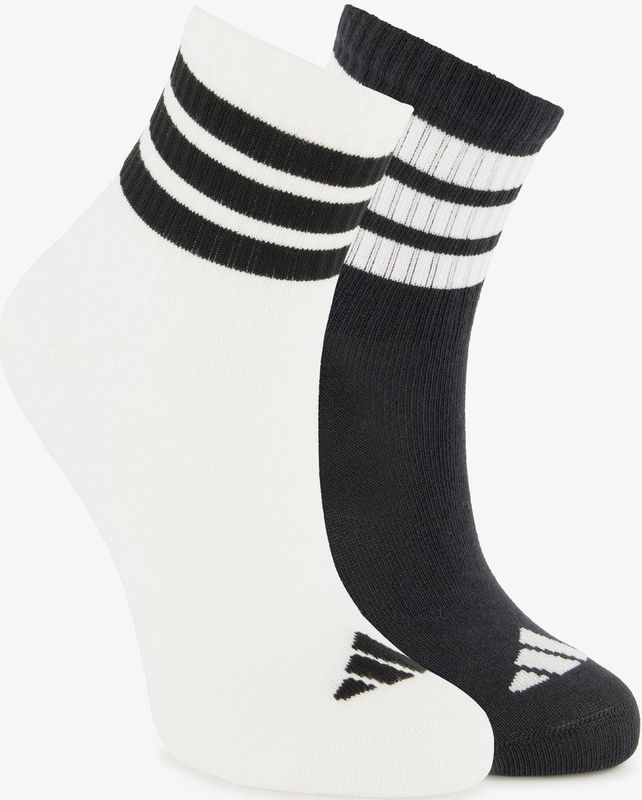 Adidas 3 paar Ribbed kids sokken wit zwart - Maat 31/33