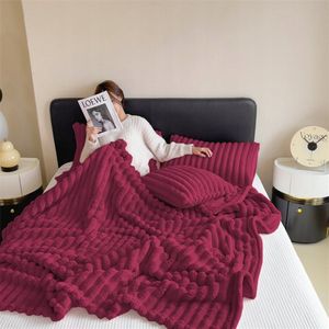 Pluche Dekbed 160x200cm - Dik, Zacht & Warm - Bordeaux Rood