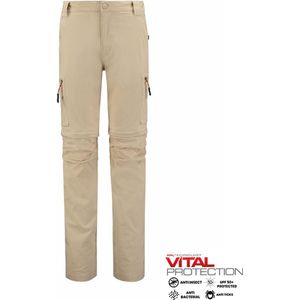 Life-Line - Life-Line Mekong 2 Afritsbroek Heren - Beige -  Outdoorbroek - Wandelbroek - Fleece Beige