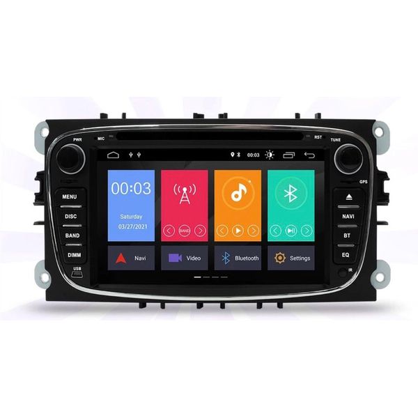 1din autoradio met klapscherm navigatie, DVD-speler, AUX, USB en  Bluetooth-interface voor