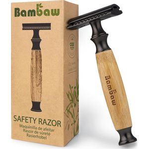 Bambaw - Bamboe Scheermes - Klassiek Zwart - Safety Razor voor Mannen en Vrouwen