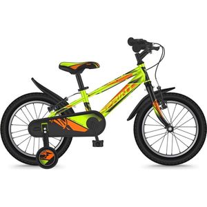Sprint Casper - Mountainbike - Jongensfiets 16 inch - Neon Groen - Kinderfiets - Framemaat:24 cm - BK21SI0530_1 Rij2