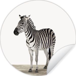 Behangsticker kinderen - Decoratie voor kinderkamers - Zebra - Meisjes - Dieren - Kinderen - Jongens - 100x100 cm - Muurdecoratie meisjeskamer - Woondecoratie
