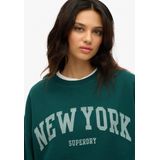 Superdry - Athletic Essentials oversized sweatshirt met ronde hals - Dames - Truien