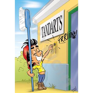 Afspraakkaart Tandarts - Cartoon 'Tandarts deurbel' - 500 stuks