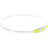 Trixie Halsband Usb Flash Light Lichtgevend Oplaadbaar Tpu Groen - 40X0.8 CM