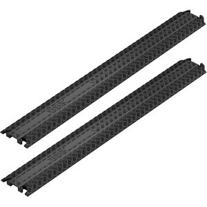 VEVOR kabeldrempel - 1 kanaal - 2 Pack - 100x13x2cm
