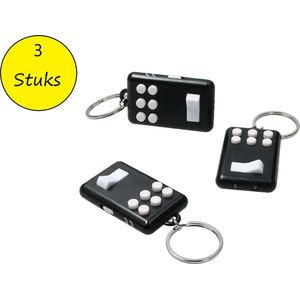 Fidget pad Anti stress set 3 stuks Flip en Click Keylight Zwart-Wit