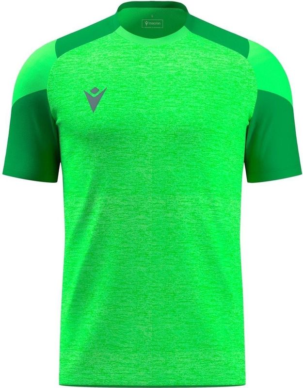 Macron Glory Golem Shirt Korte Mouw Heren - Fluo Groen / Groen | Maat: 3XL