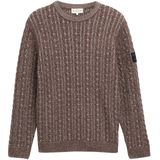 TOM TAILOR - Trui - Bruin - Knitwear - Lange Mouw