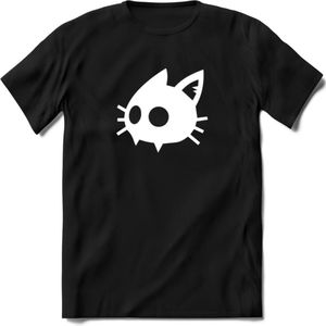 Cat Head - Katten T-Shirt Kleding Cadeau | Dames - Heren - Unisex | Kat / Dieren shirt | Grappig Verjaardag kado | Tshirt Met Print | - Zwart - XXL