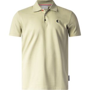 Gentlemen - luxe heren piqué poloshirt - korte mouw - olijfgroen - maat M