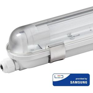 HOFTRONIC - LED TL armatuur met lamp - 120cm - 18 Watt 1960 Lumen (110lm/W) - 6000K IP65 Waterdicht voor binnen en buiten - T8 G13 fitting - Flikkervrij - Koppelbaar