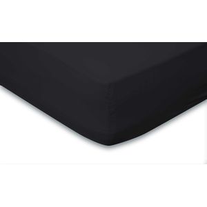 Hoeslaken Katoen Perkal 35cm Hoekhoogte - zwart 180x200