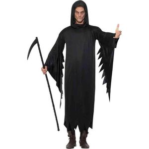 Smiffy's - Beul & Magere Hein Kostuum - Schreeuwende Geest Uit De Hel - Man - Zwart - Medium - Halloween - Verkleedkleding