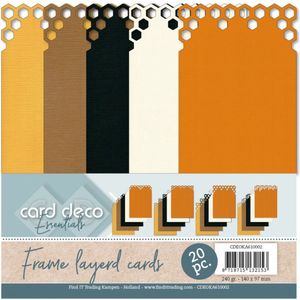 Card Deco Essentials - Frame Layered Cards - Honey A6