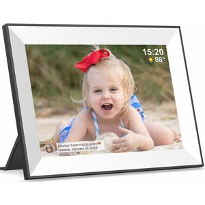 Digitale fotolijst WiFi 10,1 inch met IPS touchscreen en 32 GB opslag