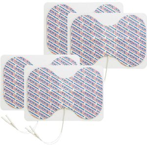 TensCare - Vlinder Elektroden pads - butterfly electrodes - Vlindervormige Elektrode pads (105 x 155 mm) - 2 Set van 2 - Voor Pijnverlichting en Spierversteviging - Herbruikbaar en Huidvriendelijk