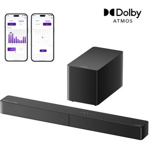 ULTIMEA Poseidon M60 Boom – 5.1-kanaals Dolby Atmos Soundbar met Subwoofer, 340W, VoiceMX, BassMX, App en Bluetooth 5.4