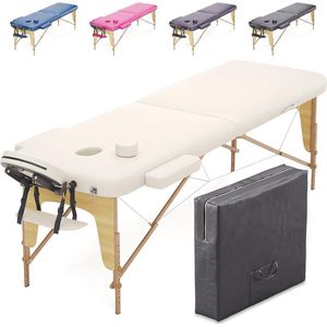 Opvouwbare Massagetafel voor Professioneel Gebruik - Lichte Houten Massagetafel met Reiki Paneel en Accessoires