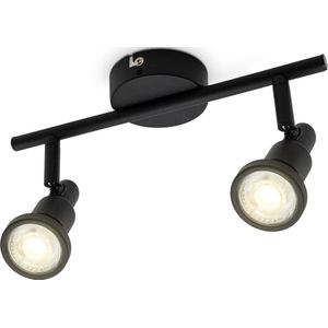 B.K.Licht - Badkamer Plafondlamp - opbouwspots draai- en kantelbaar -  IP44 badkamerverlichting - incl. 2x 4.8W GU10 - 3.000K