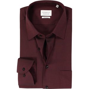 ETERNA - Modern Fit - Overhemd - Diep Donkerrood - Strijkvrij