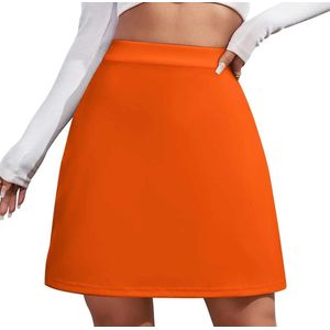 Modieuze sexy zomerse rok - Oranje - Mini rok - Effen - Polyester - Sexy - Aansluitend bij de heupen