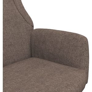 The Living Store Relaxstoel - Relaxstoel - 70x77x94 cm - kleur taupe