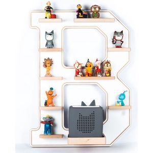 BOARTI Houten letter B kinderplankje Toniebox figuren wandplank Tonies muziekdoosje Houten letter B kinderplankje Toniebox figuren wandplank Tonies muziekdoosje