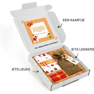 THNX 3-in-1 combinatie cadeau THNX - Sinterklaas cadeau - Familiespel  - Ganzenbord - Jute zak - Pepernoten - Snoepgoed - Brievenbus cadeau