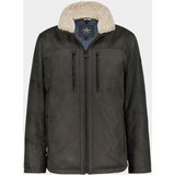 Donders 1860 - Winterjack - Bruin - Leerlook - Afneembare Kraag - 21980/680