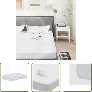 vidaXL - Matrasbeschermer - Waterdicht - 200x220 cm - Wit - Anti Allergisch - Zacht