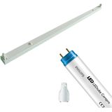 LED TL Armatuur met T8 Buis - Aigi Dybolo - 120cm Enkel - Philips - CorePro LEDtube EM 865 - 14.5W - Helder/Koud Wit 6500K | Vervangt 36W