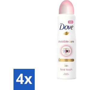 4 x Dove - Deodorant - Spray Invisible Care - Onzichtbare bescherming - 250 ml - Deodorant - Anti-transpirant - Dove - Invisible Care - Vlekvrij