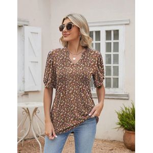 Vrouwen Zomer T-shirts V-hals Korte Mouwen Casual Crop Tops