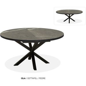 Maxfurn - Ronde uitschuiftafel 150/190 | Zeer krasvast | Kleur: Pedra