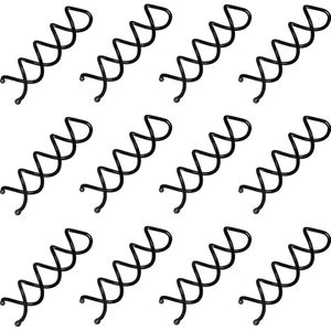Spiraalvormige haarclip set voor doe-het-zelf haarstijlen - 20 stuks zwart haarplukken accessoires