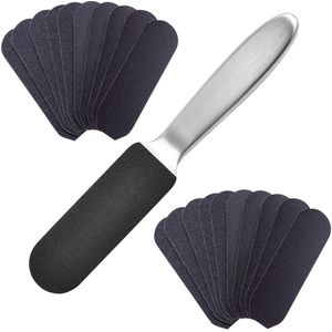 Azomor® Dubbelzijdige voetvijl met roestvrijstalen handgreep en vervangbaar schuurpapier