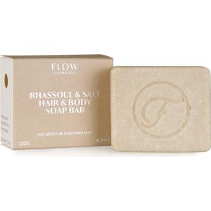 Shampoo bar RHASSOUL & SALT - shampoo voor gevoelige hoofdhuid - Zero waste - Vegan - Biologisch - 120gr