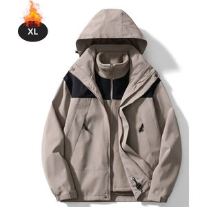 Livano Skipak - SkiBroek - Skijas - Ski Suit - Wintersport - Dames - Winter - Warm Fleece - Khaki - Maat XS