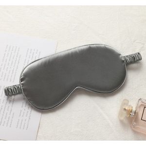 Premium zacht zijden slaapmasker - Verduisterend - Grijs - Verkrijgbaar in veel verschillende kleuren