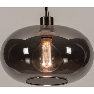 Lumidora Hanglamp 31005 - OSLO - E27 - Grijs - Staalgrijs - Metaal - ⌀ 30 cm