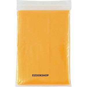 250 stuks wegwerp poncho transparant Geel - Regen - Festival - Wandelen - Evenement