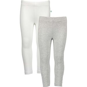Blue Seven 2 pack BIO BASIC zomer Legging Wit, Grijs - Maat 104